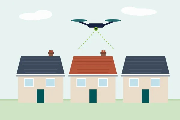 Illustration for drone roof survey